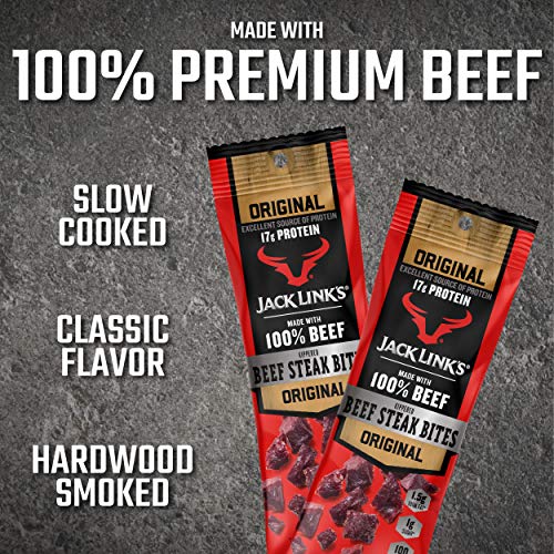Jack Link’S Beef Steak Bites, Original, 1.5 Oz Bag, Pack Of 8 –