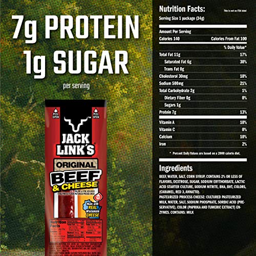 Jack Link’S Original Beef &Amp; Cheese Combo Pack, 1.2 Oz., Pack Of