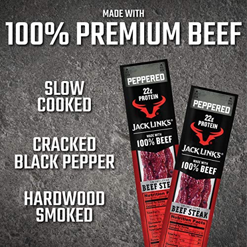 Jack Link’S Premium Cuts Beef Steak, Peppered, 2 Oz., 12 Count –