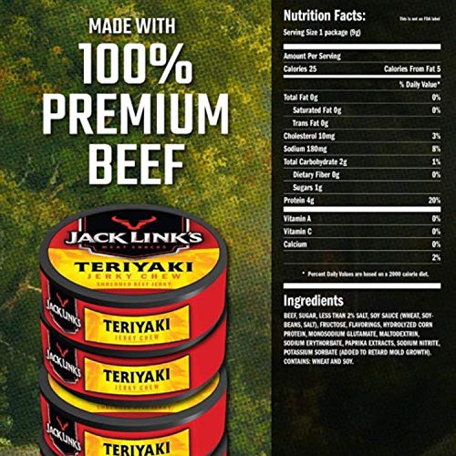 Jack Links Beef Jerky Chew, Teriyaki Flavor, Shredded Beef Jerk