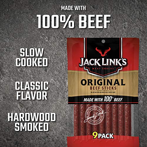 Jack Links Beef Snack Sticks, Original, 27 Count Pack Of 3, 7.2