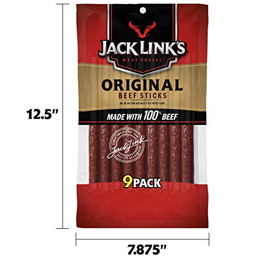 Jack Links Beef Snack Sticks, Original, 27 Count Pack Of 3, 7.2