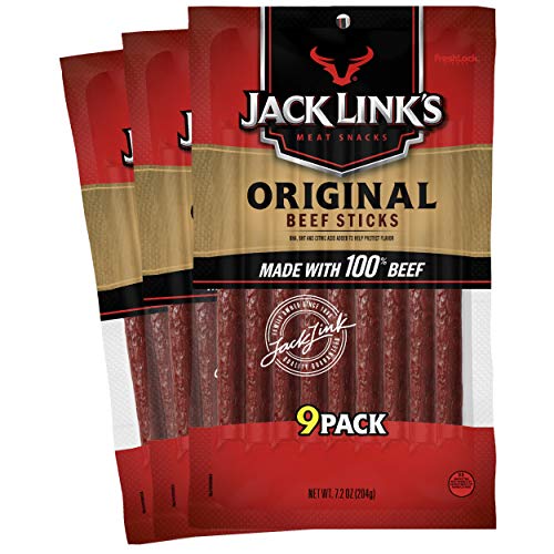 Jack Links Beef Snack Sticks, Original, 27 Count Pack Of 3, 7.2