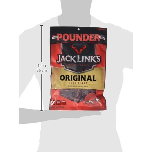 Jack Links Meat Snacks Beef Jerky, Original, 16 Ounce Pack Of 1