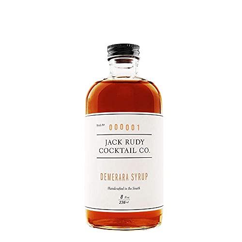 Jack Rudy Cocktail Demerara Syrup 8 Ounce | Amber Demerara Sug