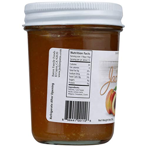 Jackies Jam, Jam Peach Cobbler, 8 Ounce