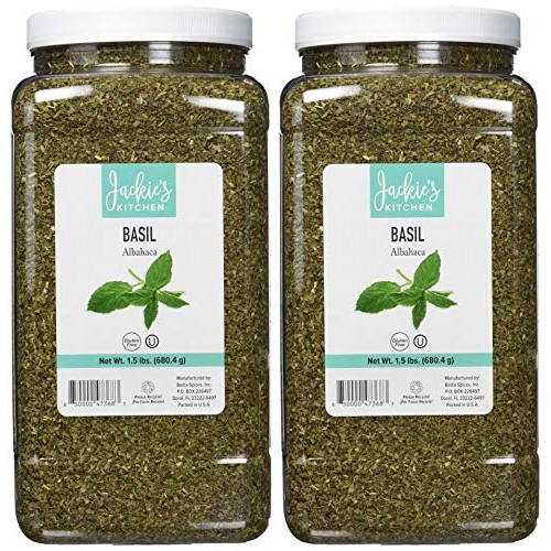 Jackies Kitchen 2/1.5 Lbs Jackies Kitchen-Basil Leaves Whole,