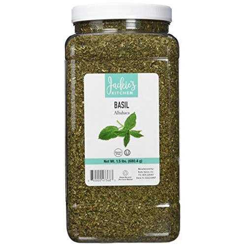Jackies Kitchen 2/1.5 Lbs Jackies Kitchen-Basil Leaves Whole,