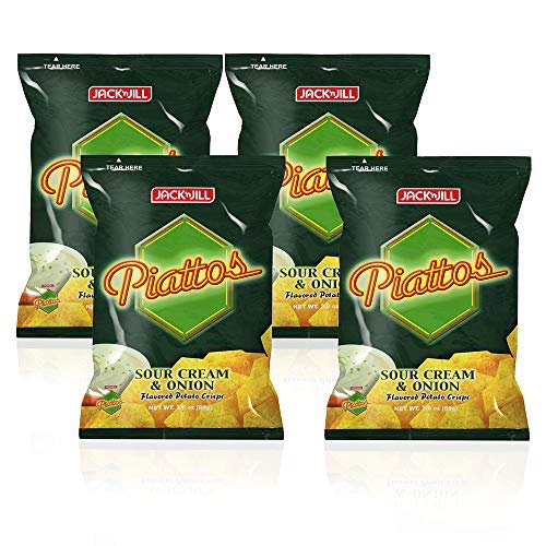 Jackn Jill Piattos Potato Crisps Sour Cream &Amp; Onion, 3 Oz 85G