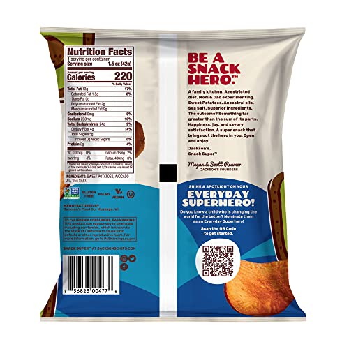 Jackson’S Sweet Potato Kettle Chips With Sea Salt Made With Prem