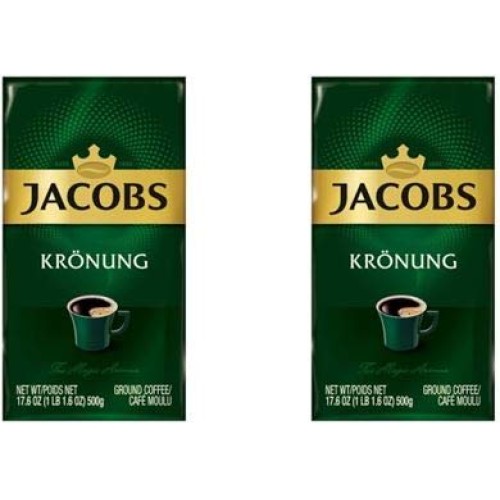 Jacobs Kronung Ground Coffee, Pack Of 2- 17.6Ounces Packing Ma