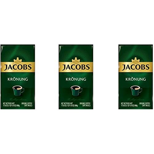 Jacobs Kronung Ground Coffee 500 Gram / 17.6 Ounce Pack Of 3