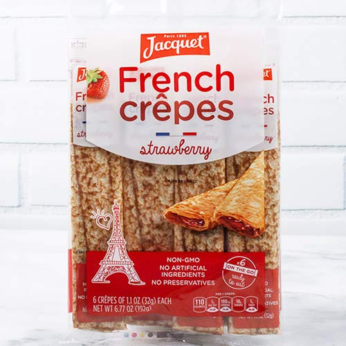 Ready To Eat French Crepes By Jacquet - Filled - Strawberry 6.7