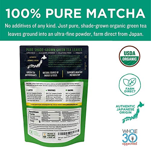 Jade Leaf Matcha Green Tea Powder - Organic, Authentic Japanese