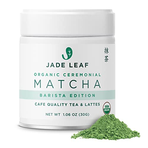 Jade Leaf Matcha Organic Ceremonial Grade Green Tea Powder - Bar...