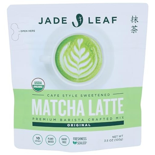 JADE LEAF MATCHA Organic Japanese Green Tea Original Matcha Latt...