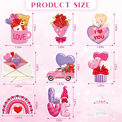 48 Pieces Valentines Day Cupcake Rings Topper For Cake Decorati