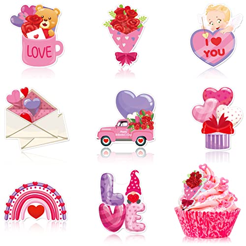 48 Pieces Valentines Day Cupcake Rings Topper For Cake Decorati