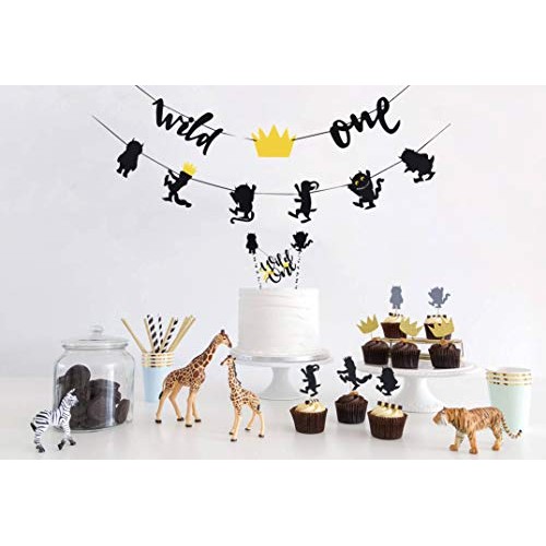 Wild One Birthday Cake Topper- Handmade Where The Wild Things Ar