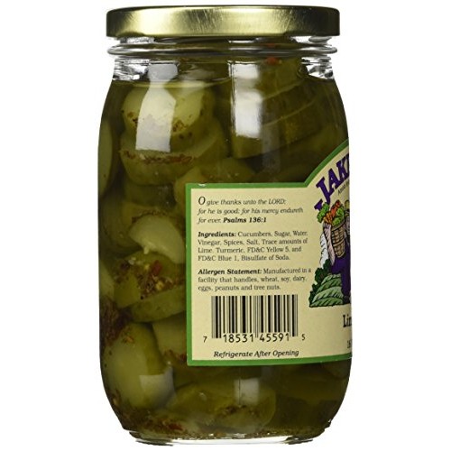 Jake &Amp; Amos - Lime Pickles / 2 - 16 Oz. Jars