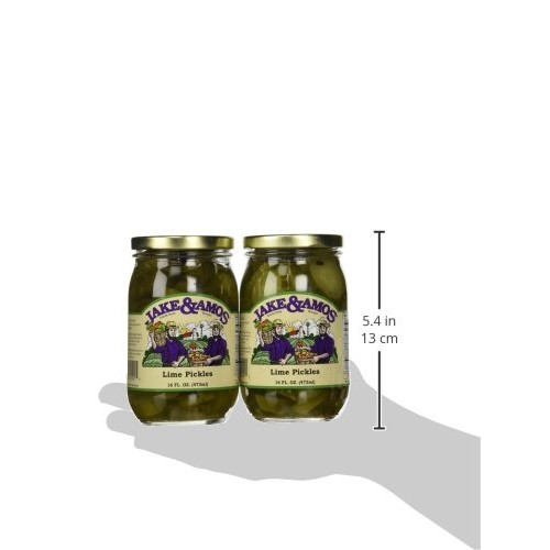 Jake &Amp; Amos - Lime Pickles / 2 - 16 Oz. Jars