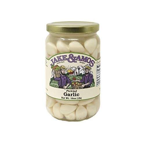 Jake &Amp; Amos Amish Style Recipes Pickled Garlic Cloves- 16 Oz. Ja