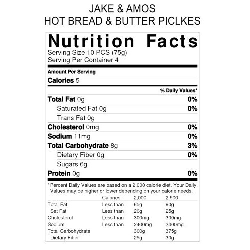 Jake &Amp; Amos - Hot Bread &Amp; Butter Pickles / 2 - 16 Oz. Jars
