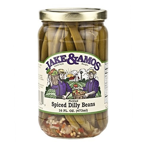 Jake &Amp; Amos Pickled Spiced Dilly Beans, 16 Oz. Jar Pack Of 2