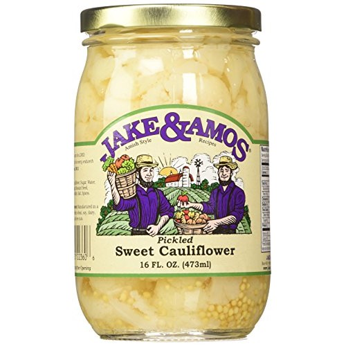 Jake &Amp; Amos Pickled Sweet Cauliflower, 16 Oz. Jar Pack Of 2