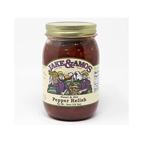 Jake &Amp; Amos Sweet &Amp; Hot Pepper Relish 16 Oz. 3 Jars