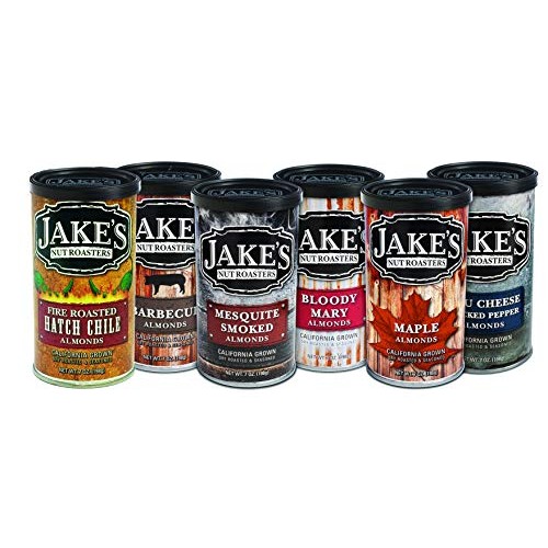 Jakes Nut Roasters - Variety Pack Of Almonds 6 Pack Whole Dry