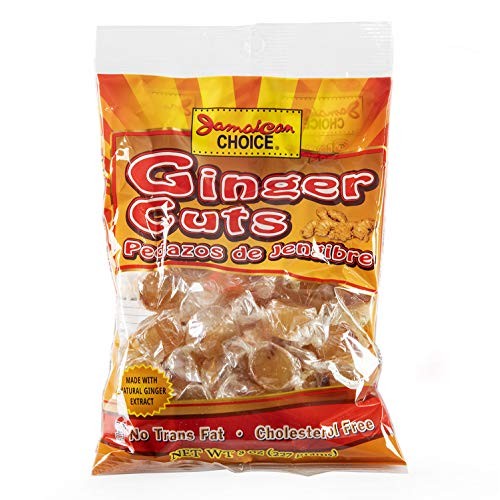 Jamaican Choice Ginger Cuts, 100% Real Ginger, Kosher | 8 Oz 3-