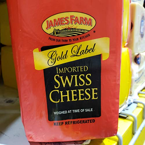 James Farm Gold Label Imported Swiss Cheese ~6.5 Lbs