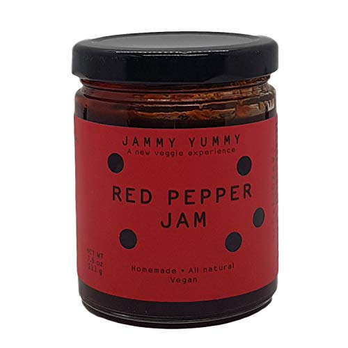 Sweet Red Pepper Jam 7.5Oz - All Natural Jam - Jammy Yummy- No P