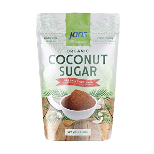 Jans All Natural Organic Coconut Sugar 16 Oz | Gluten-Free | Cer