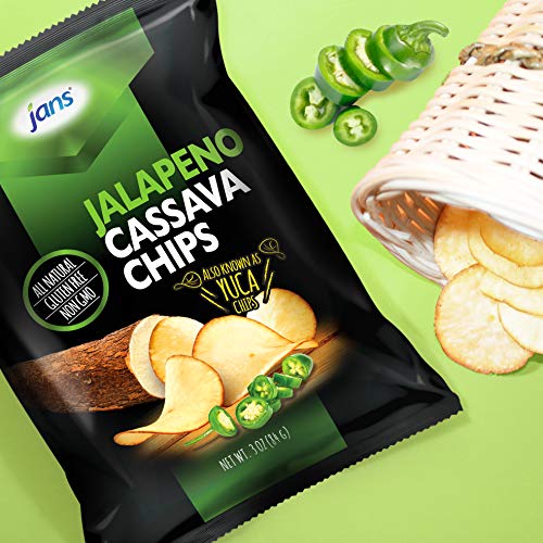 Jans Root Chips Jalapeno Cassava Chips, 3 Oz