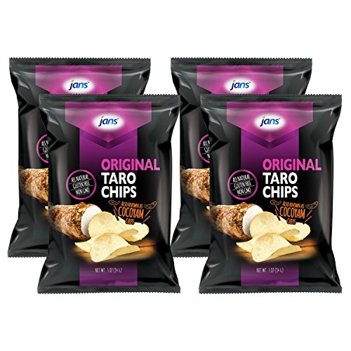 Jans Root Chips Original Taro Chips, 4 X 3 Oz