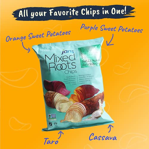 Mixed Roots Chips - All Natural Vegetable Chips Salt & Vinegar,...