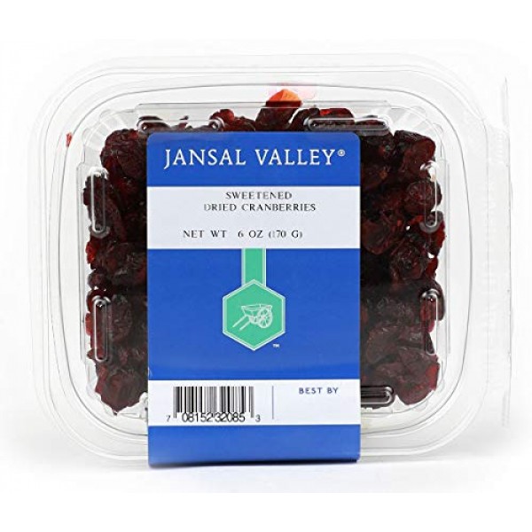 Jansal Valley Dried Cranberries, 6 Oz