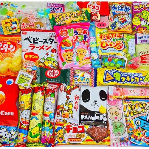 Sakura Box Japanese Candy & Snacks 40 Piece Dagashi Set Box