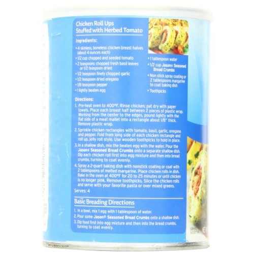 Jason, Seasoned Bread Crumbs, 15Oz Pack Of 6