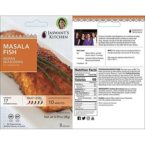 Jaswants Kitchen Indian Spice Blends With Recipes - 6 Pack Chi