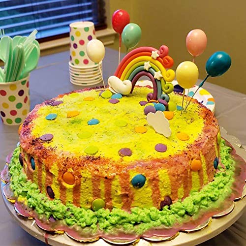 Rainbow Birthday Cake Topper Party Supplies With Rainbow Clouds