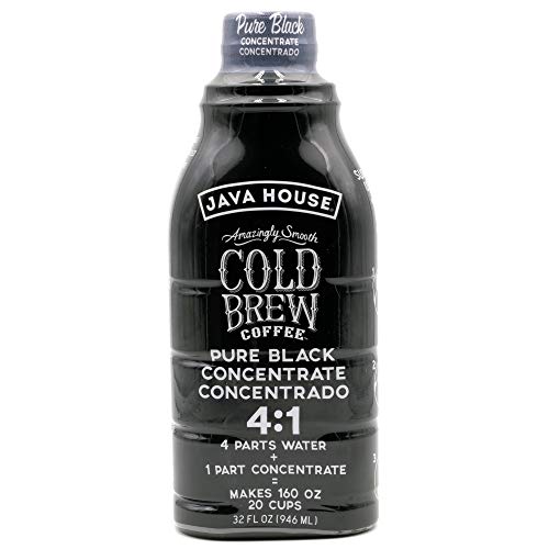 Java House Cold Brew Coffee, Colombian 4:1 Liquid Concentrate, 3
