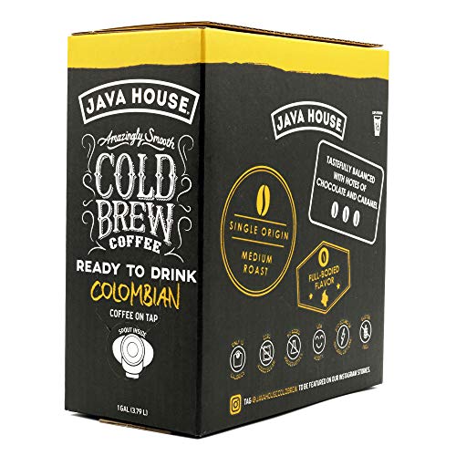 Java House Cold Brew Coffee On Tap, Colombian Black 1 Gallon /