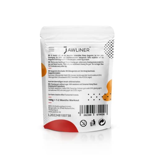 JAWLINER Fitness Chewing Gum 2 months pack Jawline Gum - Sugar...
