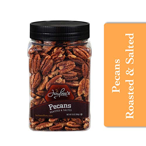 Jaybees Whole Roasted Salted Pecans - Great For Gift Giving Or