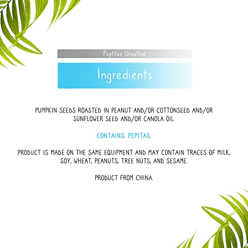 Pumpkin Seeds Pepitas Roasted Unsalted - 32 oz Reusable Containe...