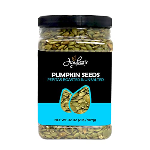 Pumpkin Seeds Pepitas Roasted Unsalted - 32 oz Reusable Containe...