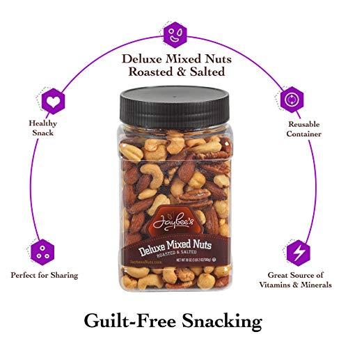 Jaybees Roasted Salted Deluxe Mixed Nuts 18 Oz Great For Holid